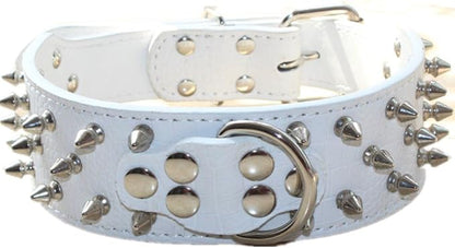 Serijoars Spiked Studded Dog Collar, PU Leather Dog Collar, Adjustable Pet by Serijoars