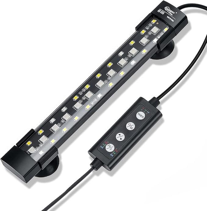 hygger 24/7 Mode Submersible Aquarium LED Light, Full Spectrum Hidden Fish Tank by hygger