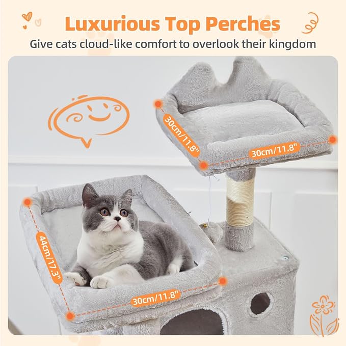 Taoqimiao Cat Tree 71-Inch, Cat Tower - Image 6