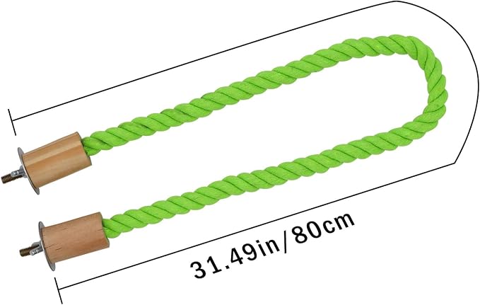 2 Pack Bird Hemp Rope Perch Swing, Bird Cage Stand Pole Accessories, Paw - Image 6