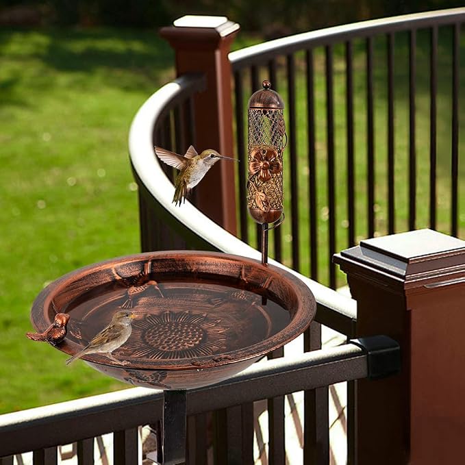 DREAMSOUL 13" Dia Deck Mounted Bird Bath - Image 8