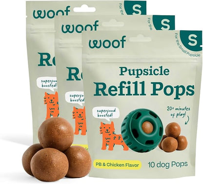 WOOF Pupsicle Refill Pops, Delicious Long Lasting Dog Treats, Pre-Made Pupsicle by Woof