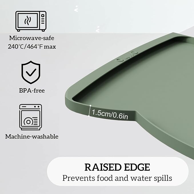 OHMO Dog Food Mat w/Residue Collection Pocket Silicone Pet Feeding Mat - Image 5