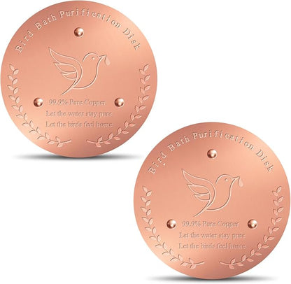 Bird Bath Copper Disk, Sturdy 1mm 99.9% Pure Copper Disk, Triple-Point Support by sonsil