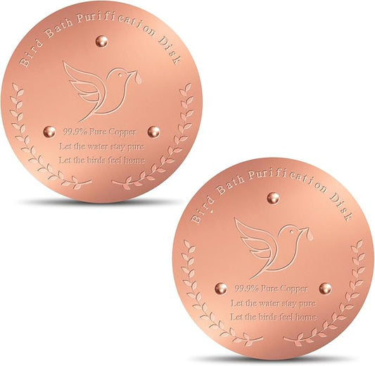 Bird Bath Copper Disk, Sturdy 1mm 99.9% Pure Copper Disk, Triple-Point Support by sonsil