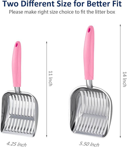WePet Cat Litter Scoop, Aluminum Alloy Sifter, Kitty Metal Scooper, Deep Shovel - Image 4