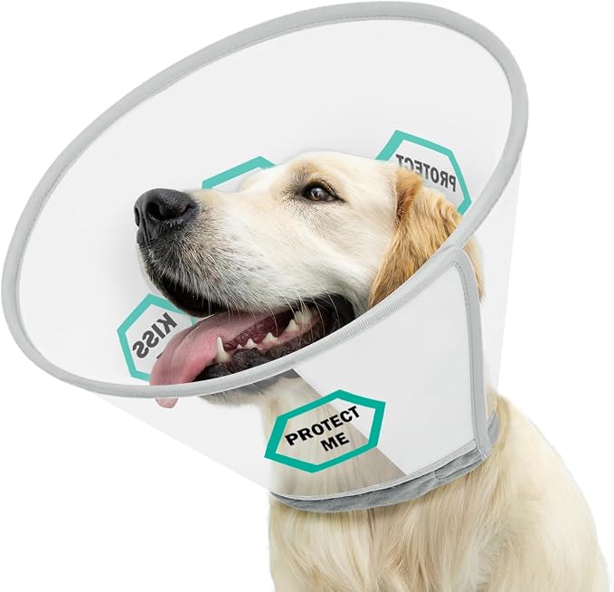 Supet Dog Cone Collar After Surgery to Stop Licking: Adjustable Recovery by Supet