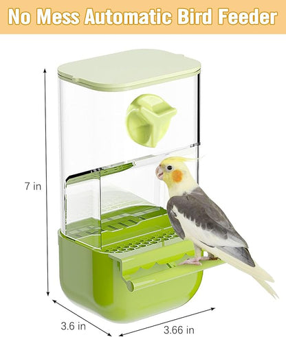 BNOSDM No Mess Bird Cage Feeders Automatic Bird Feeder Parrot Cage Accessories - Image 7