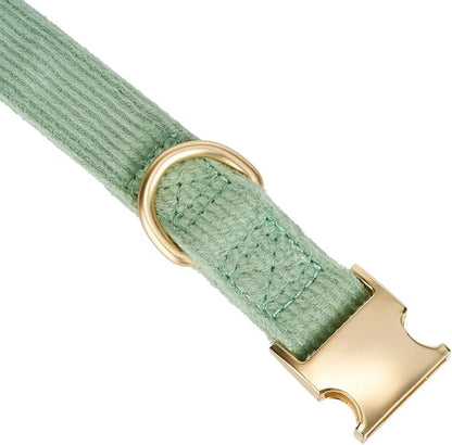 Soft Cotton Dog Collar with Metal Buckle Adjustable Heavy Duty Comfy Corduroy - Image 5