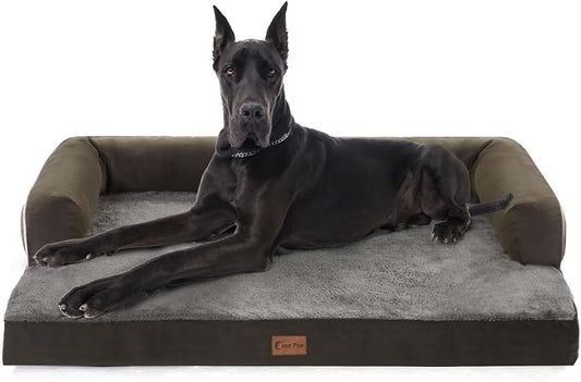 Orthopedic XXL Dog Beds, Waterproof Egg Crate Foam Big Pet Bed by CasaPaw