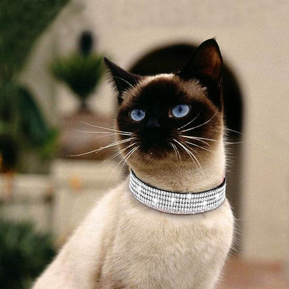 Cat Collars, Rhinestone for Girl Cats Bling Kitten Flower Adjustable Breakaway - Image 6