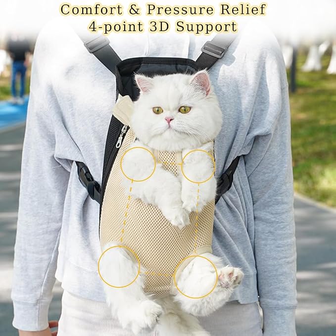 Dog Carrier Backpack, Adjustable Puppy Front Carrier Backpack, Ventilated Dog - Image 3