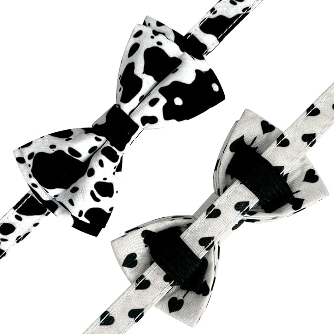 2 Pack Cotton Cat Collar with Bow Tie and Bell - Image 5