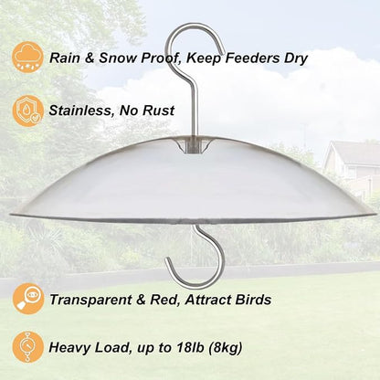 8" Mini Rain Cover for Bird Feeder/House - Image 4