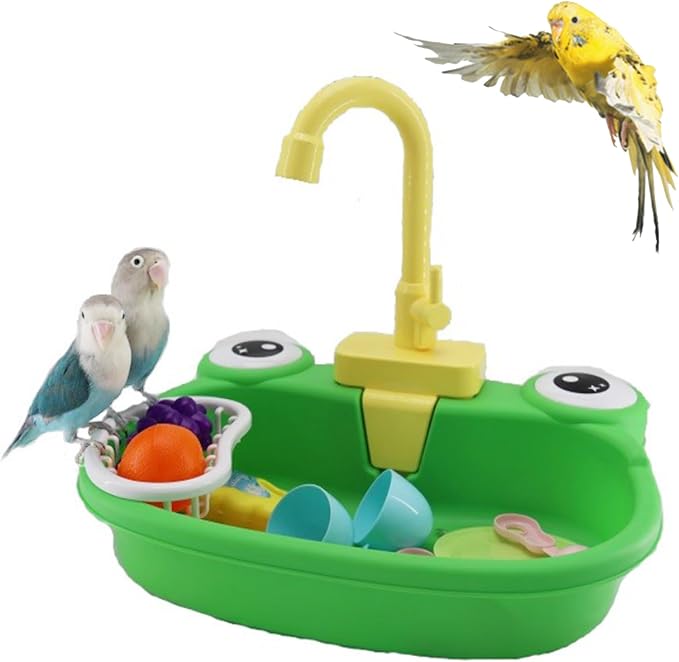 PINVNBY Parrot Bath Tub Bird Automatic Bathtub by PINVNBY