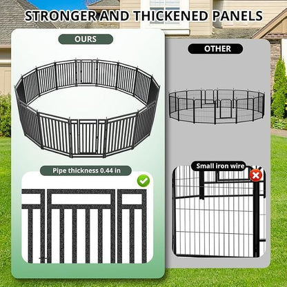 Dog Playpen Dog Fence Outdoor for Yard 47" H - Image 3