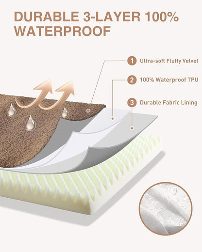 KSIIA Orthopedic Dog Bed Crate Waterproof Pet Mats - Image 5