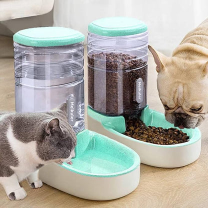 Meikuler Automatic Dog Cat Feeder and Water Dispenser Set, Waterer and Gravity - Image 4