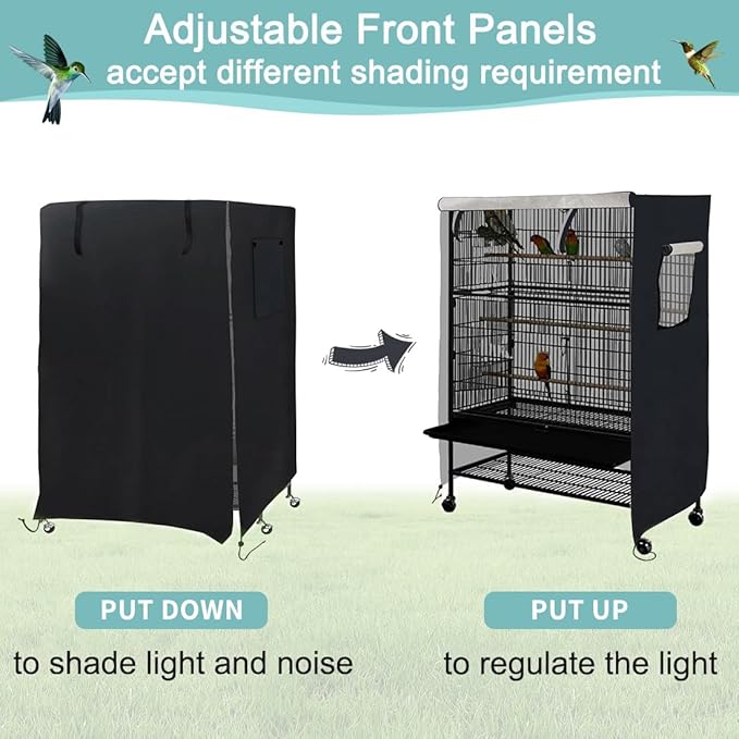 Universal Bird Cage Cover, Dark Colored Drape - Image 6