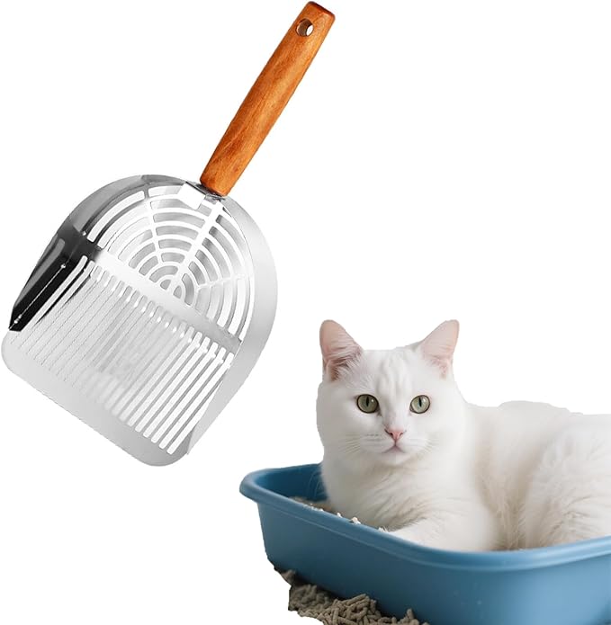 Stainless Steel Metal Cat Litter Scoop by Aywenny