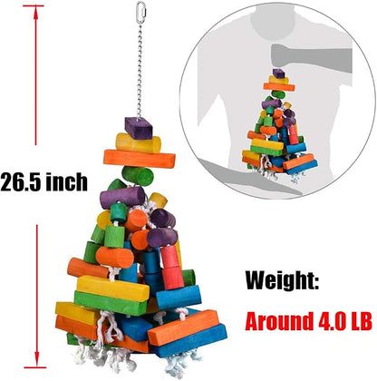 KINTOR Bird Chewing Toy Large Medium Parrot Cage Bite Toys African Grey Macaws - Image 4