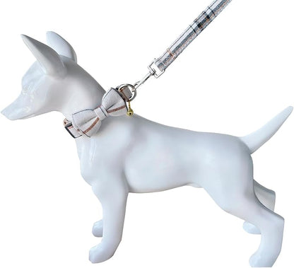 Yizepet Dog Collar and Leash Set-Plaid Puppy Collar - Image 5
