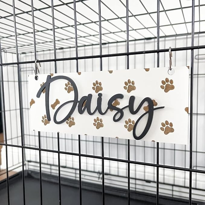 Personalized Crate Sign, Custom Dog Decor, Hanging Crate Sign, Personalized Pet - Image 3
