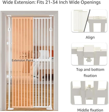 unipaws 75" High Extra Tall Cat Gate, Auto Closing and No Drilling Safety Gate - Image 6