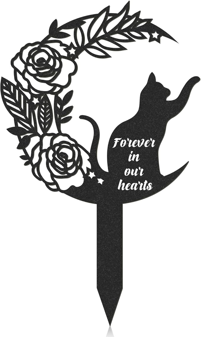 Pet Grave Markers Cat, Metal Memorial Plaques by RNGMSI