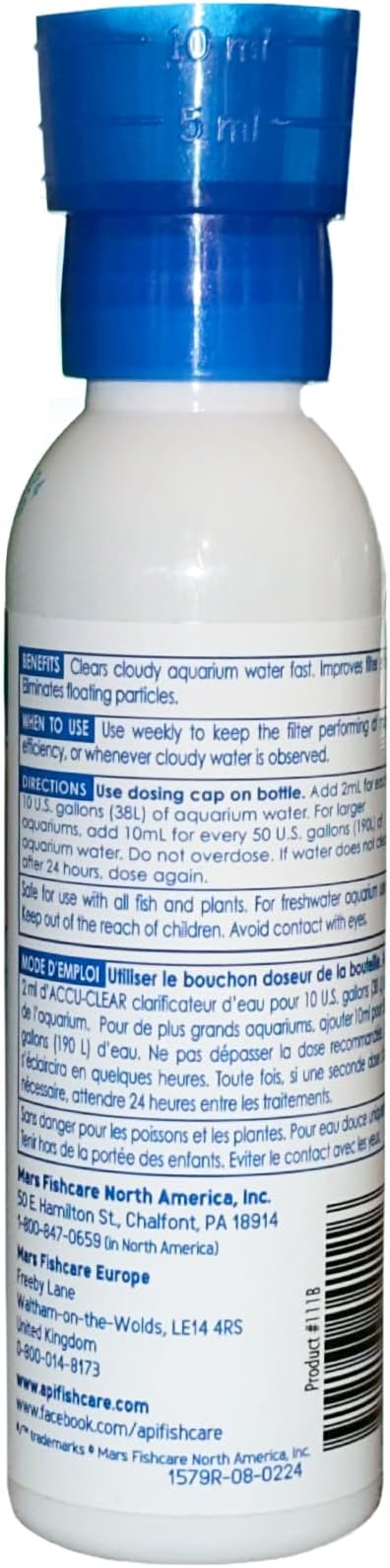 API ACCU-CLEAR Freshwater Aquarium Water Clarifier 4-Ounce Bottle - Image 2
