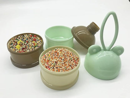 Bird Feeder, 3-Compartment Storage Cups by halinfer