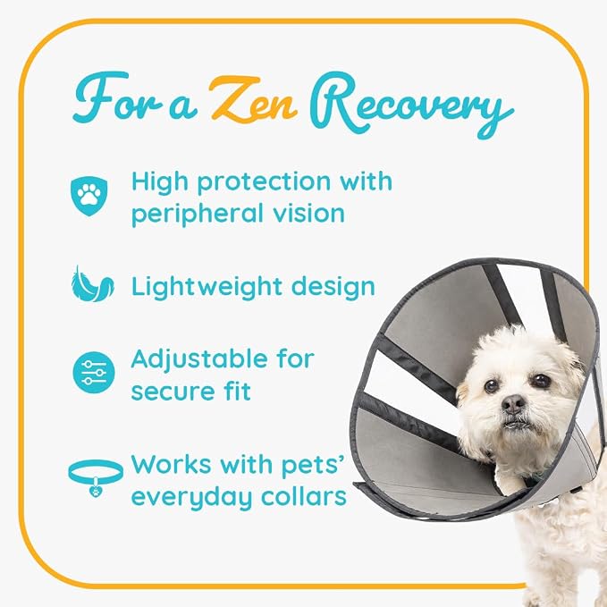 ZenPet Recovery Cone E-Collar for Dogs & Cats – Soft, Comfortable, Safe & - Image 5