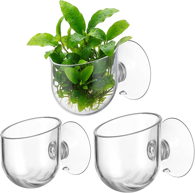 3 Pcs Aquarium Plant Holder, 2 Sizes Fish Tank Aquatic Plant Pot by Unknown