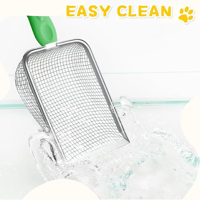 Metal Cat Litter Scoop, Sturdy Litter Cleaner Corner Shovel, Stainless Steel - Image 8