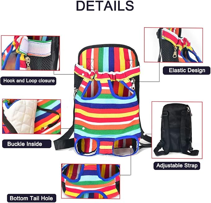Leconpet Pet Carrier Backpack, Legs Out Adjustable Pet Front Cat Dog Carrier - Image 3