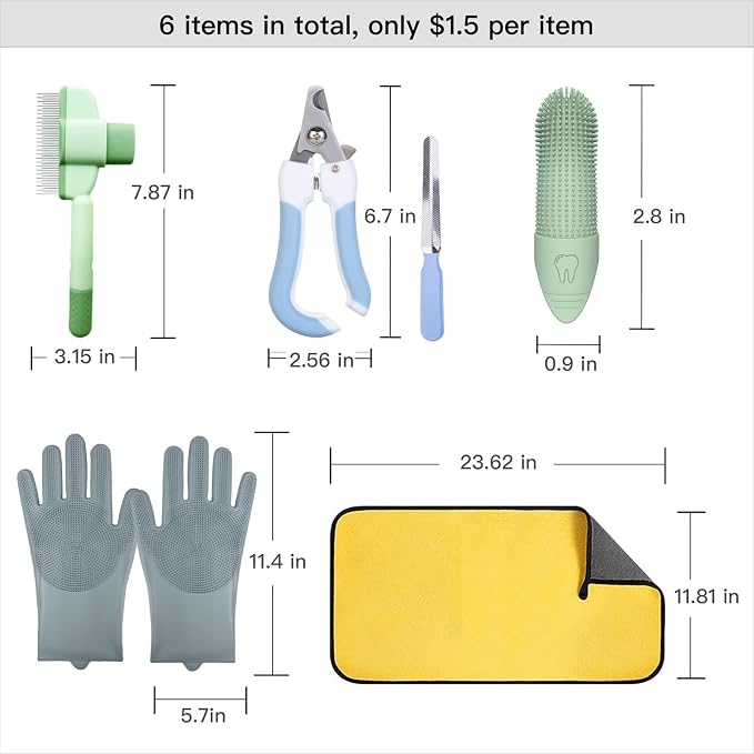 Cat Grooming Kit- 6PCS include Dog Brush - Image 9