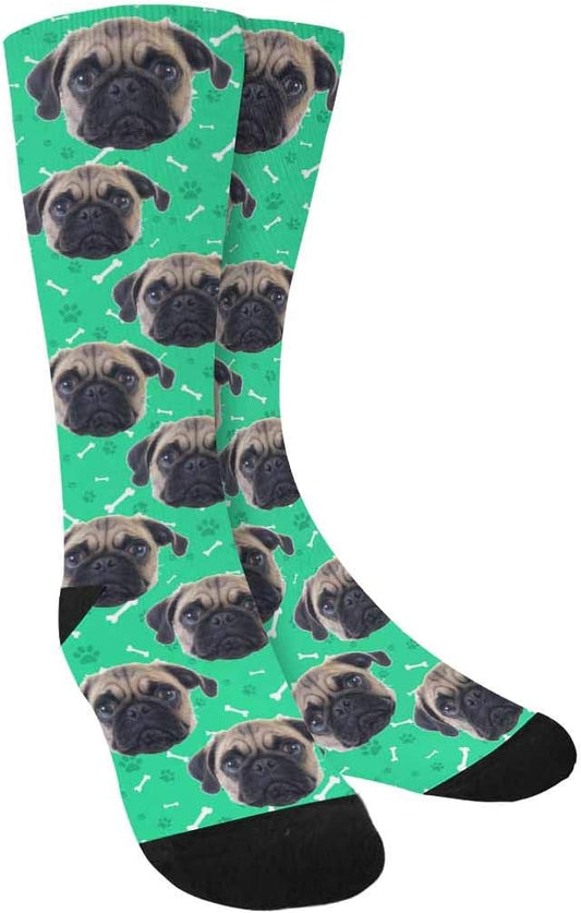 Custom Face Socks, Personalized Dog Lover Pet Photo Picture on Socks Unisex by Enjoy-yjl