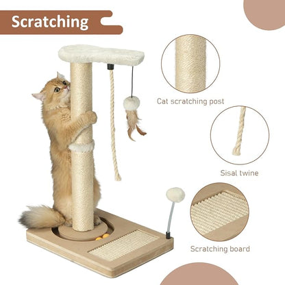 PAWSFANS Cat Scratching Post, Sisal Scratch Posts - Image 2