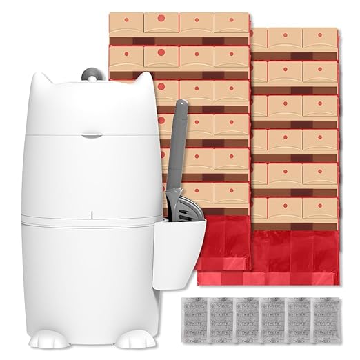 Red Rocket Pets Cat Litter Trash Can Kitty Twister Plus Pack, 12x Refills Bags by RedRocket