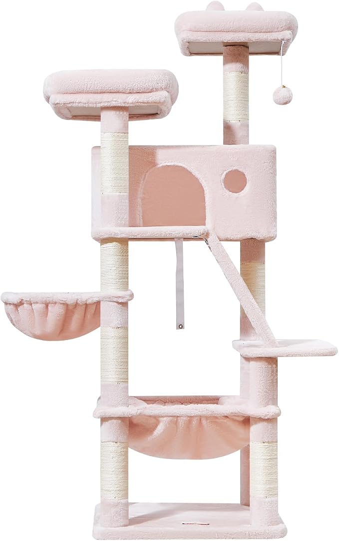 Taoqimiao Cat Tree 57.5-Inch, Cat Tower - Image 8