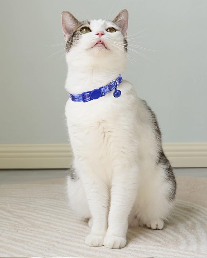 SOLMOONY Cute Cat Collar for Girl Boy, Colorful Breakaway Cat Collars - Image 2