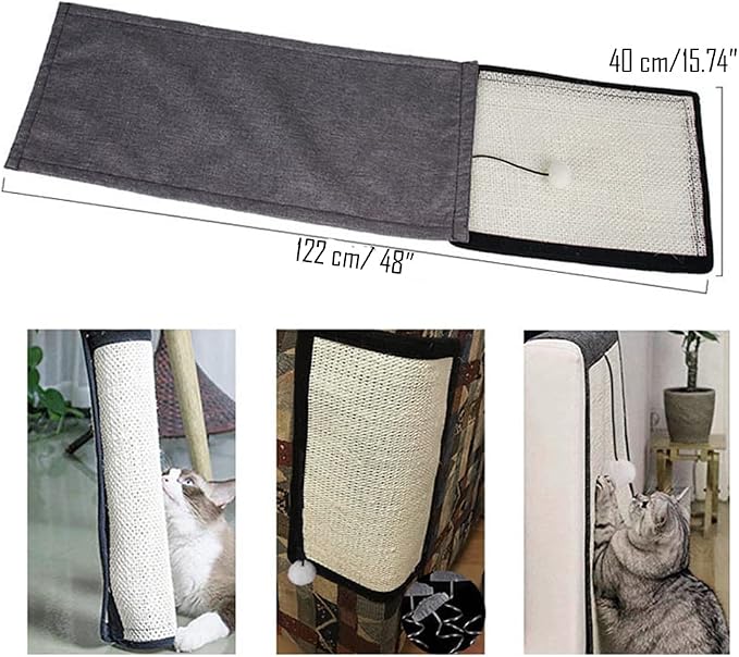 HAOZAIKEJI Cat Scratcher Mat Sofa Protector Natural Sisal Cat Scratching Mat - Image 4
