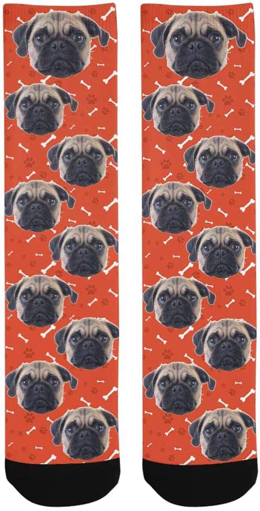 Custom Face Socks, Personalized Dog Lover Pet Photo Picture on Socks Unisex - Image 3