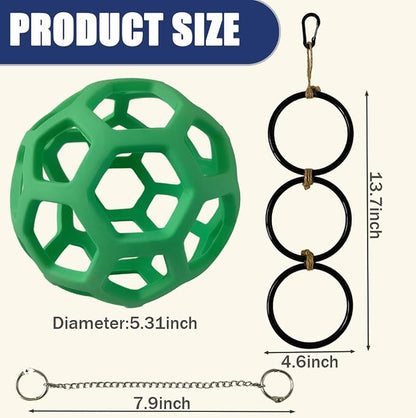 Snake Enrichment Toys Ball, Jungle Gym Ball and Enrichment Rings - Image 2
