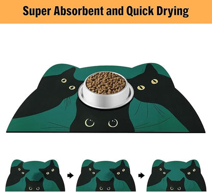 Cat Food Mat - Pet Feeding Mat for Floor, Waterproof, Super Absorbent, Dog - Image 4