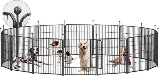 Dog Playpen, 32/40/45 Inch Height in Heavy Duty, Folding Indoor Outdoor by BestForYourPets