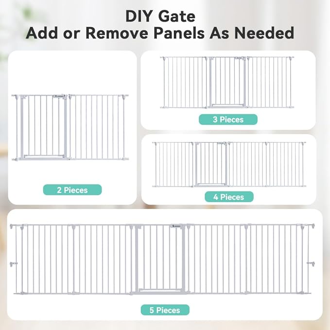 COMOMY 127.8" Extra Wide Baby Gate, Dog Gate - Image 6