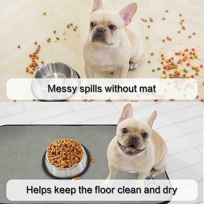 Sinland Microfiber Extra-Large Pet Food Mat Dog Feeding Mat Pet Bowl Mat - Image 5