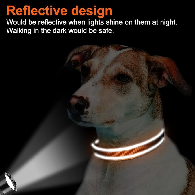 Joytale Reflective Dog Collar, Soft Neoprene Padded, Metal D-Ring, Nylon Pet - Image 5