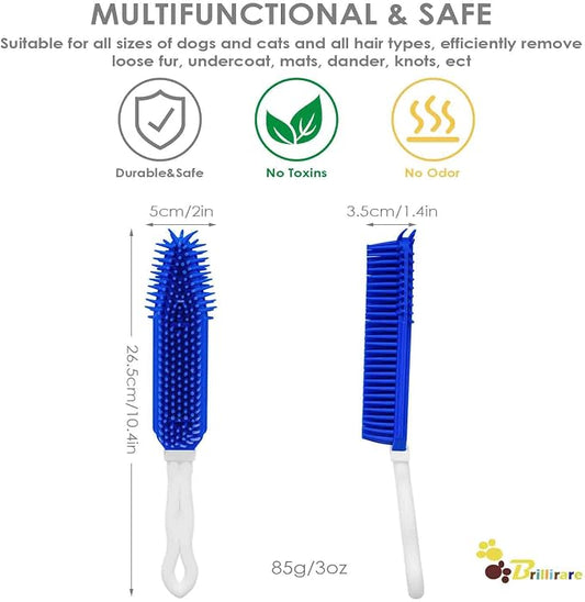 2 Pack Dog Grooming Bath Brush, Premium Soft Silicone Pet Brushes - Image 2